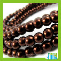 Imitation smooth surface glass pearl czech round loose beads